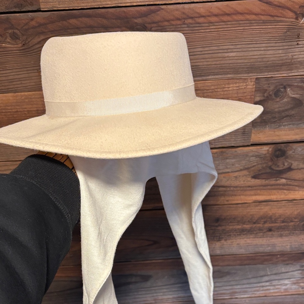Elegant Cream Fedora Hat